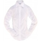 Damen Bluse Olymp Luxor langarm-Modell 07 weiss Logo Ton in Ton auf Kragen links